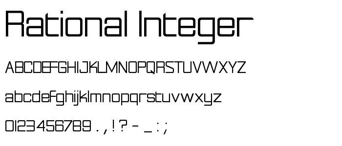 Rational Integer font